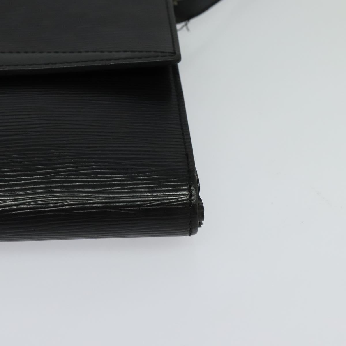 LOUIS VUITTON Epi Pochette Arche Shoulder Bag Black Noir M52572 LV Auth hk2361