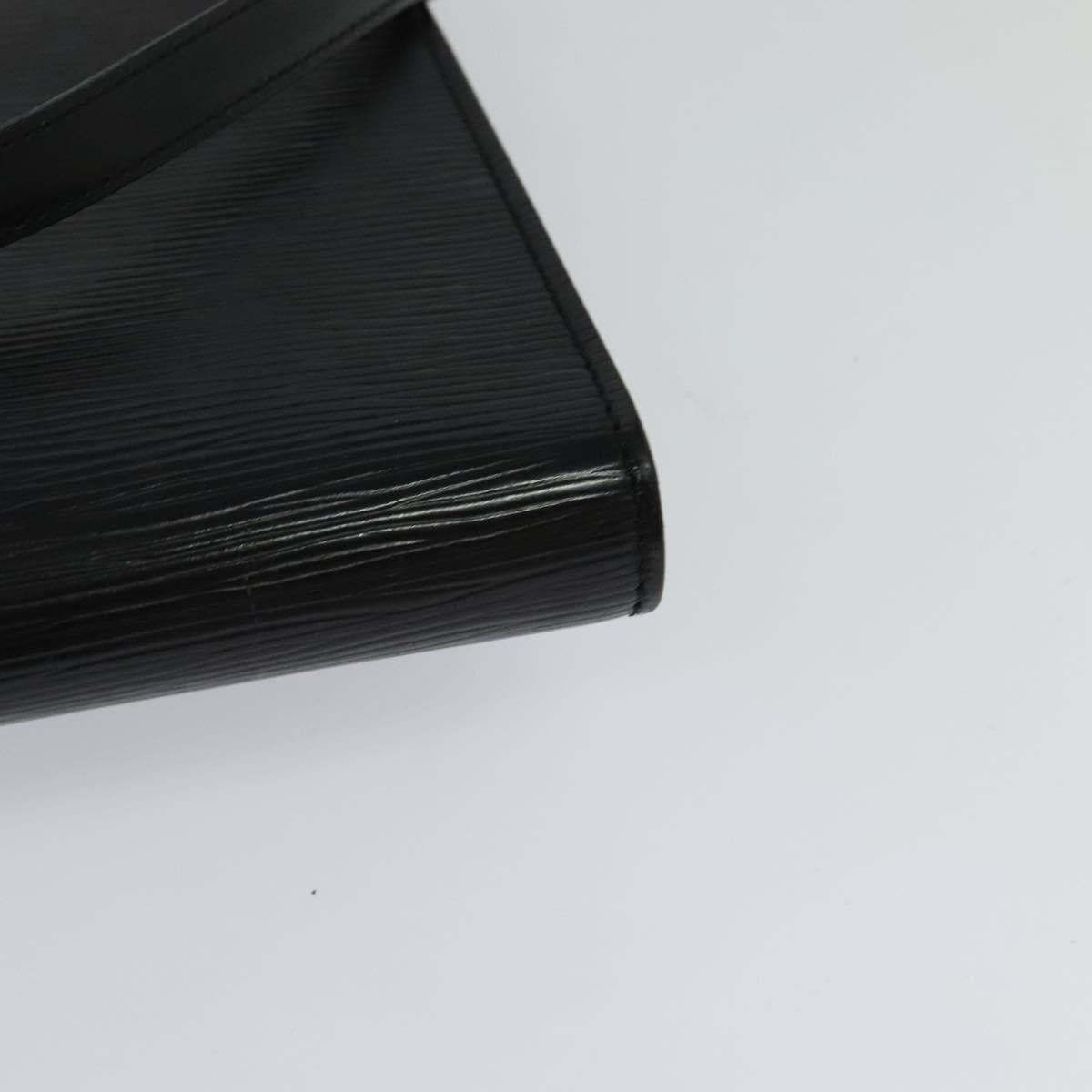 LOUIS VUITTON Epi Pochette Arche Shoulder Bag Black Noir M52572 LV Auth hk2361