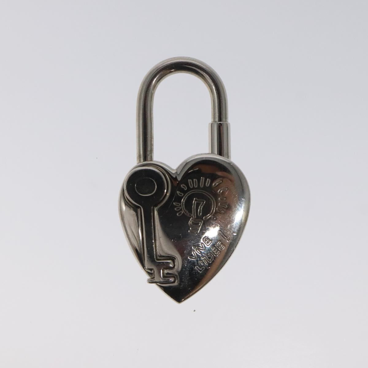 HERMES Cadena Fantasy Heart Padlock 2024 Limited Edition Silver Auth hk2369