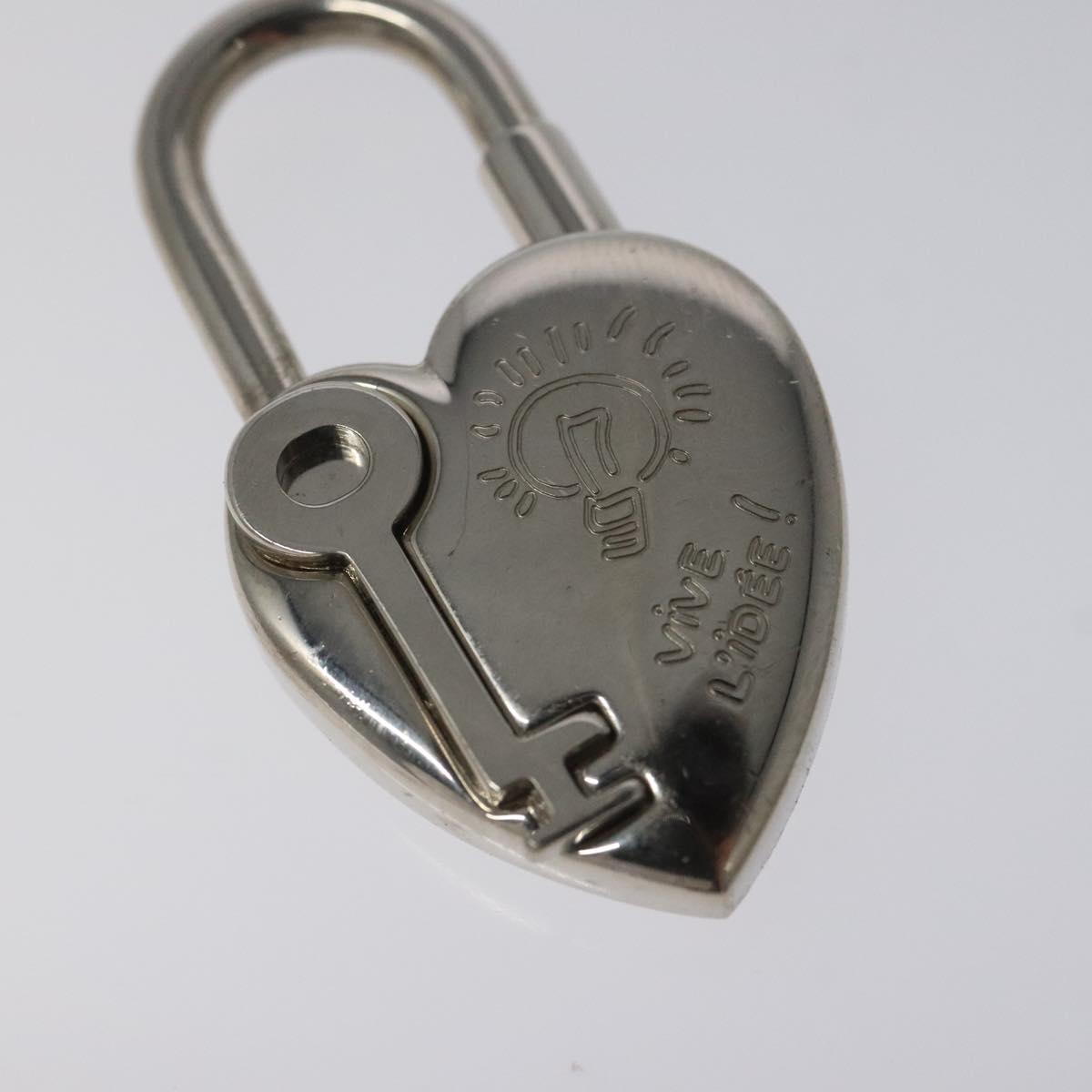 HERMES Cadena Fantasy Heart Padlock 2024 Limited Edition Silver Auth hk2369