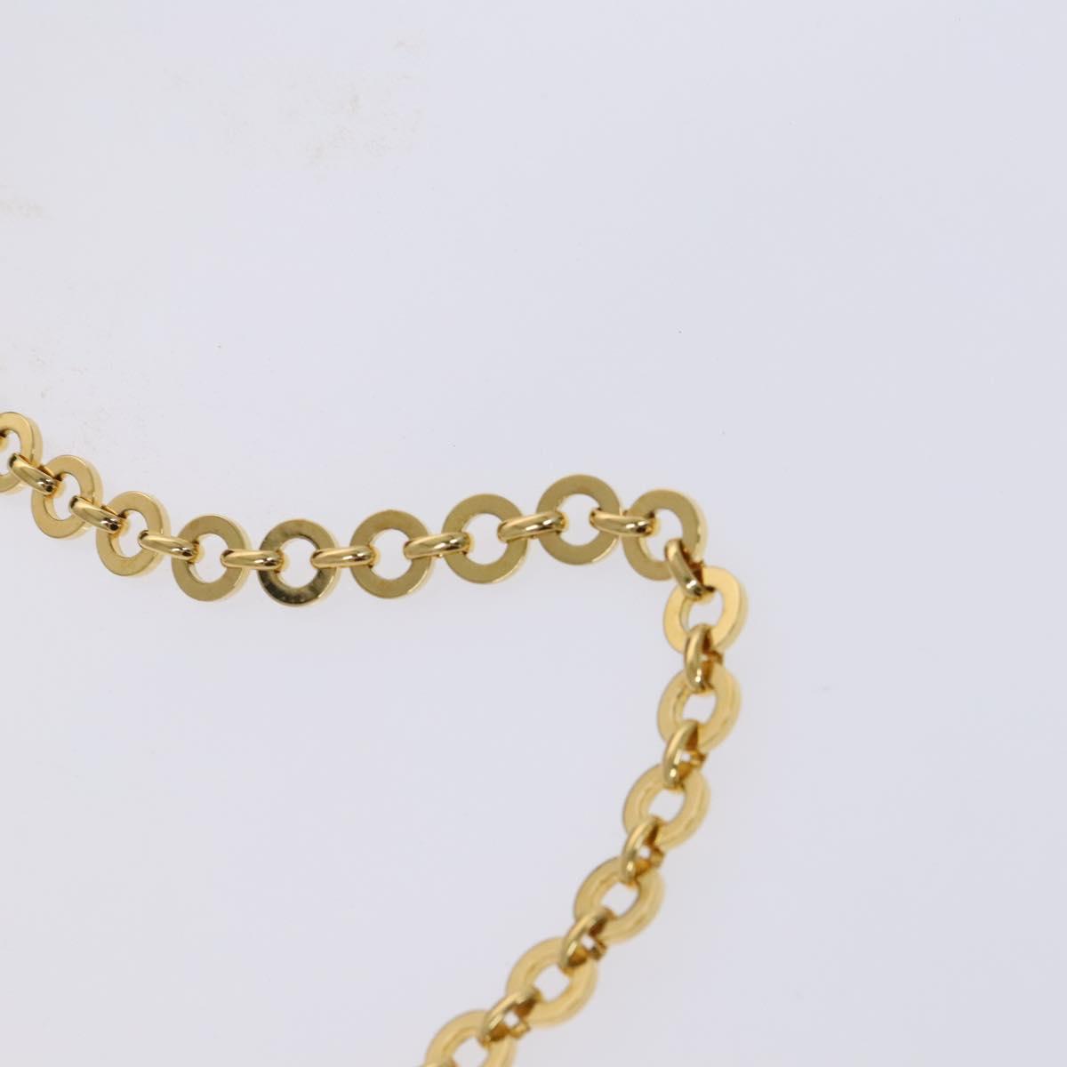 Salvatore Ferragamo Vala Chain Shoulder Bag Enamel Black Gold Auth hk2388