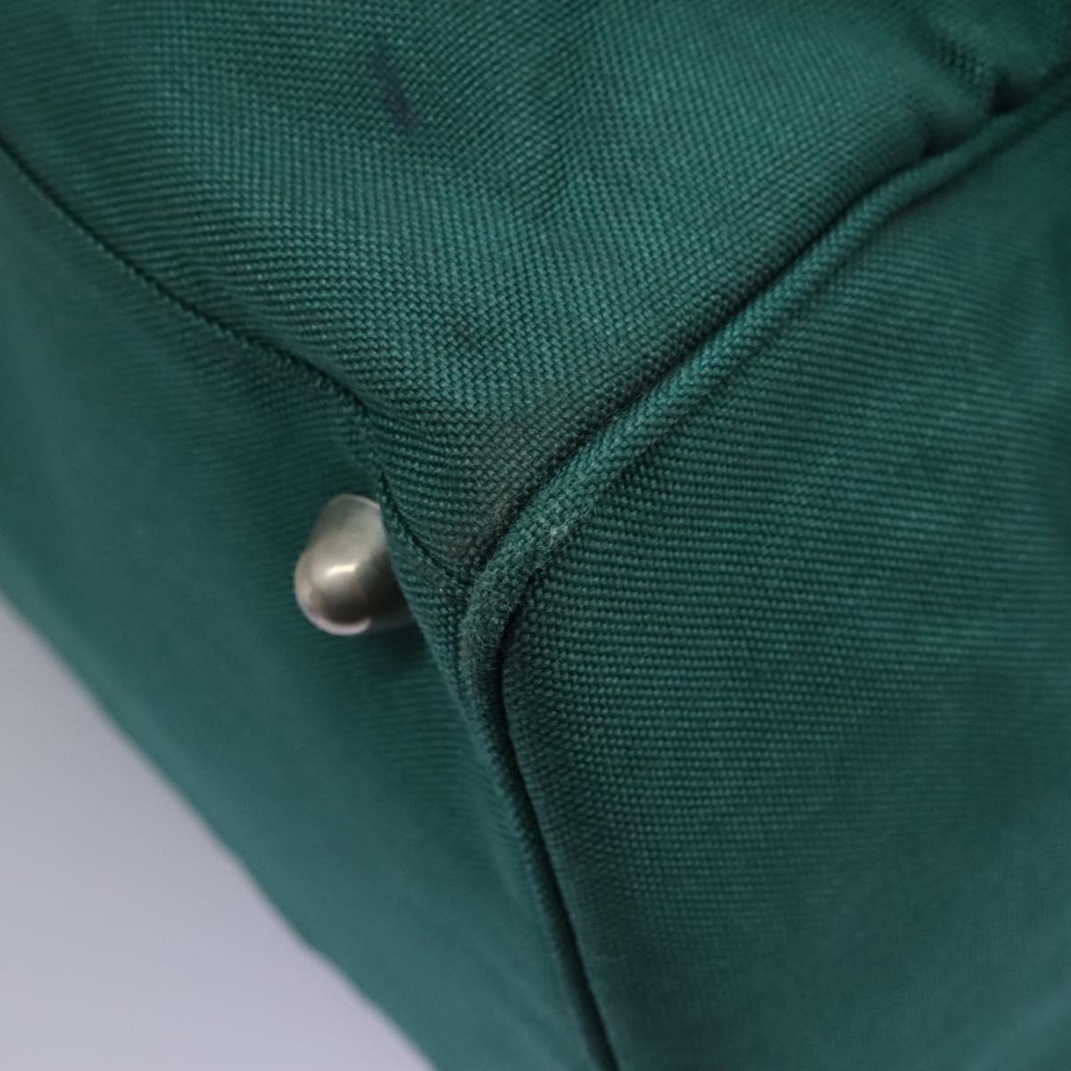 Burberrys Boston Bag Canvas 2way Green Auth hk2392