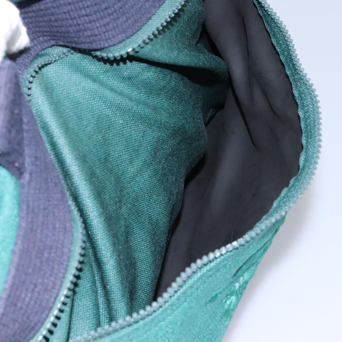 Burberrys Boston Bag Canvas 2way Green Auth hk2392