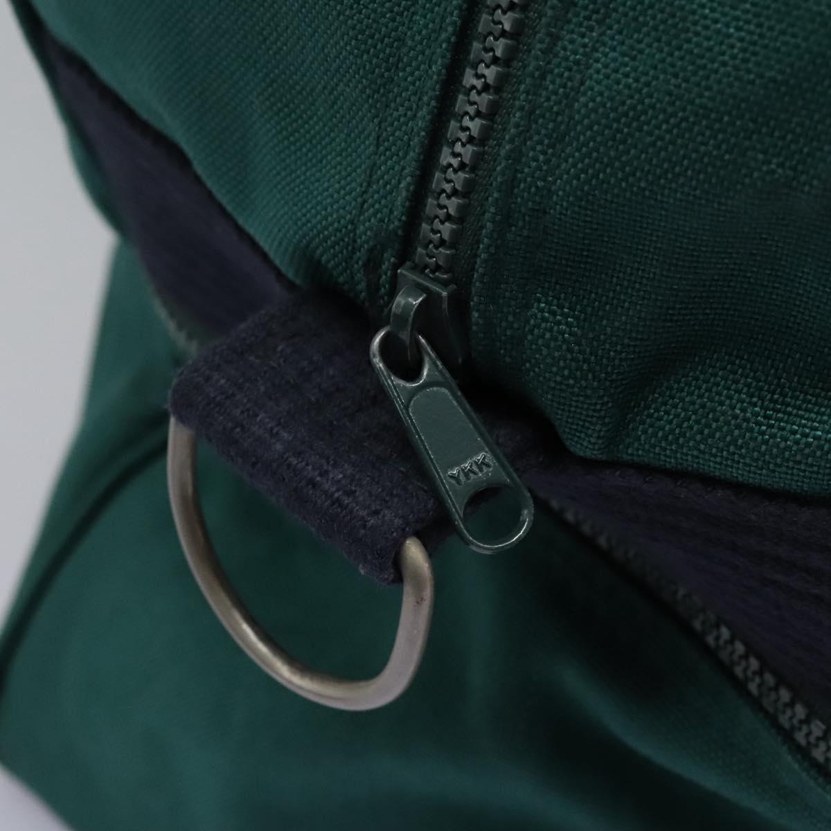 Burberrys Boston Bag Canvas 2way Green Auth hk2392