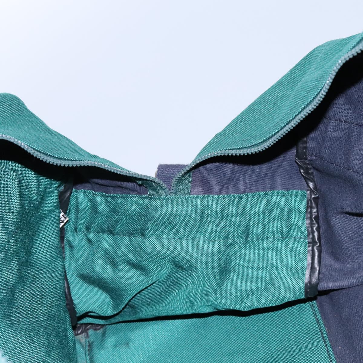 Burberrys Boston Bag Canvas 2way Green Auth hk2392