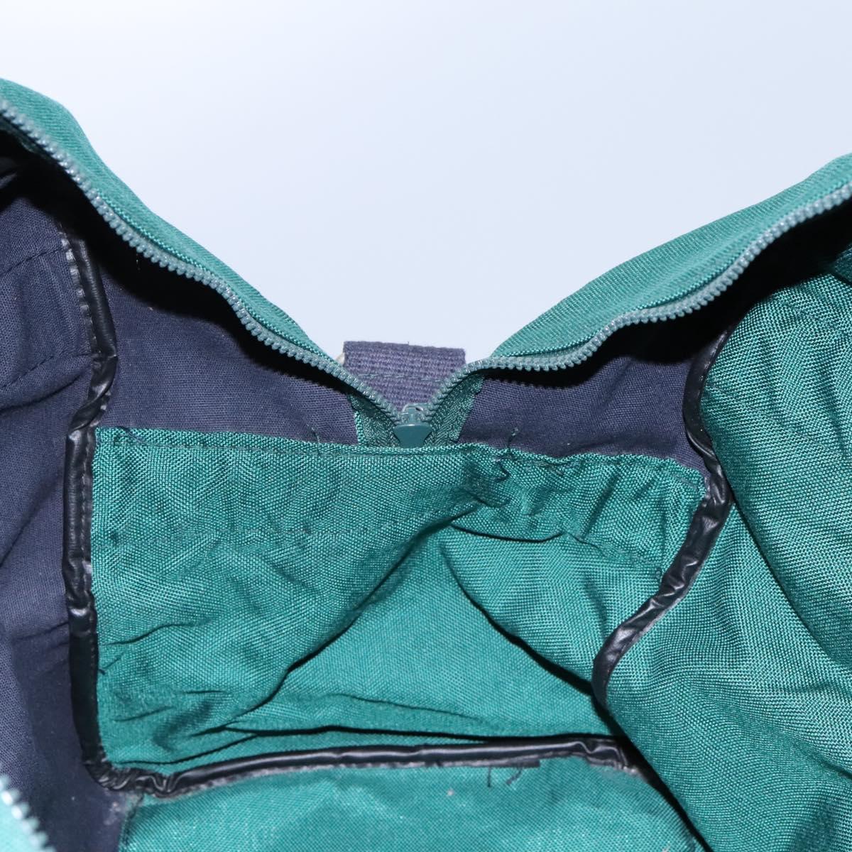 Burberrys Boston Bag Canvas 2way Green Auth hk2392