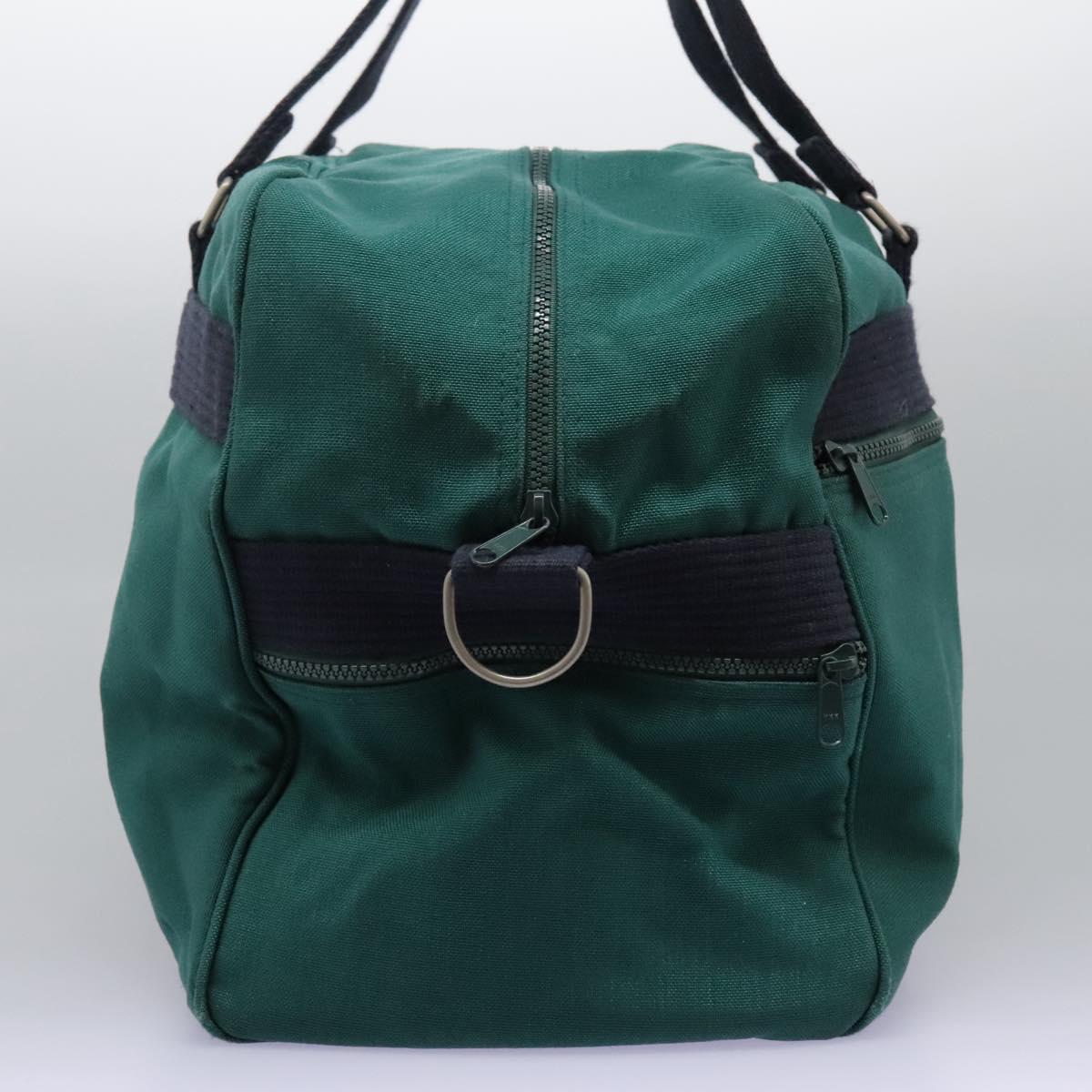 Burberrys Boston Bag Canvas 2way Green Auth hk2392