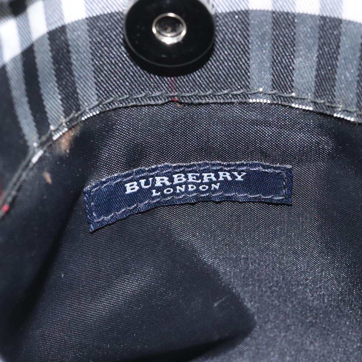 BURBERRY Nova Check Hand Bag Nylon Black Auth hk2393