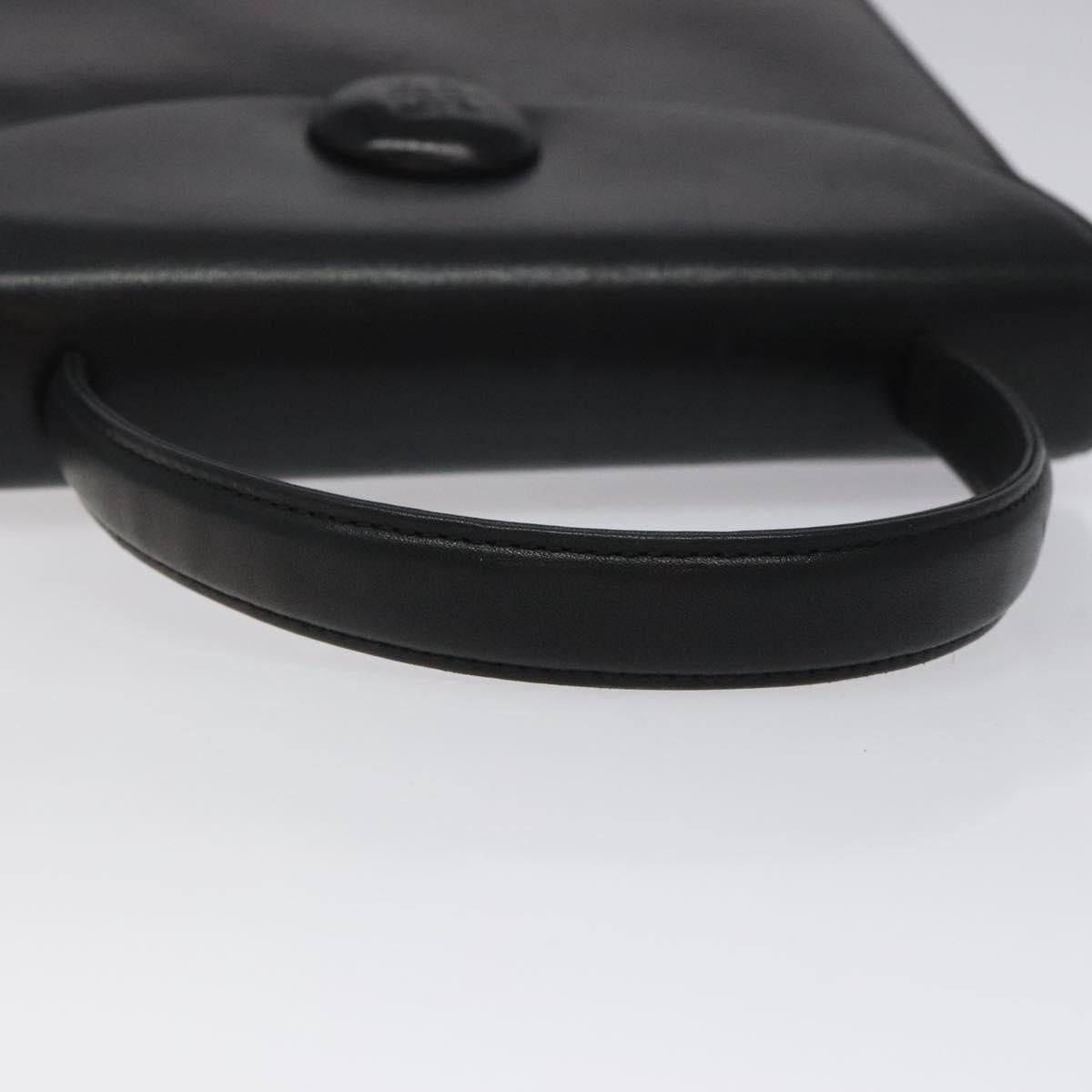 GIVENCHY Hand Bag Leather Black Auth hk2395