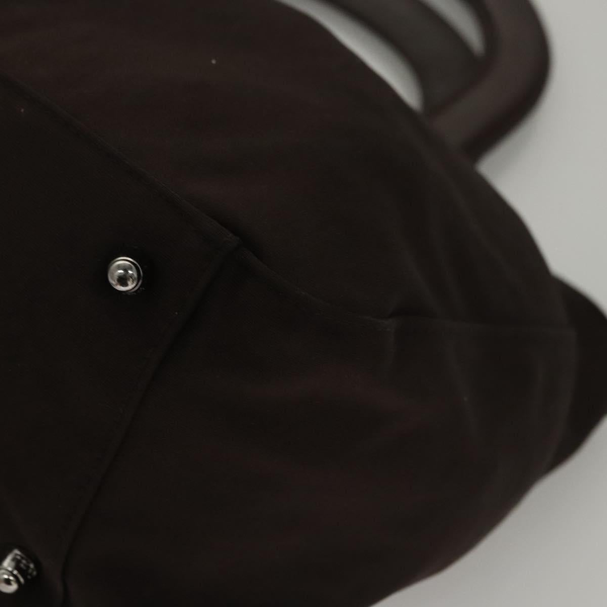 FENDI Hand Bag Nylon Brown Auth hk2402