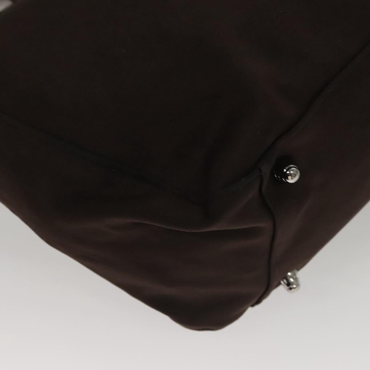 FENDI Hand Bag Nylon Brown Auth hk2402