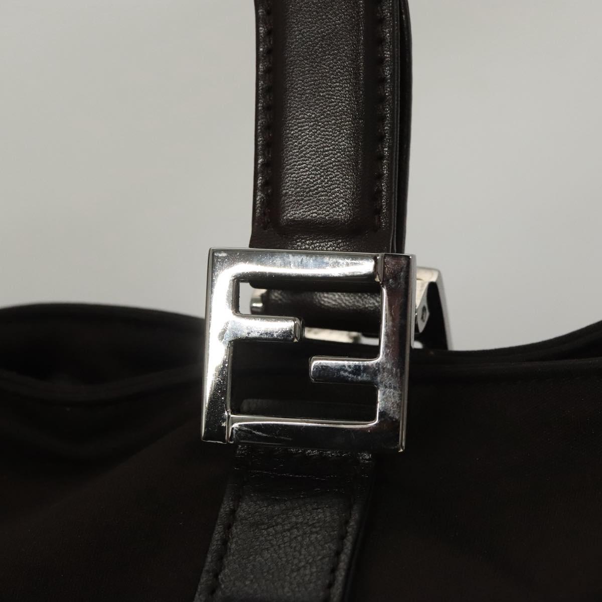 FENDI Hand Bag Nylon Brown Auth hk2402