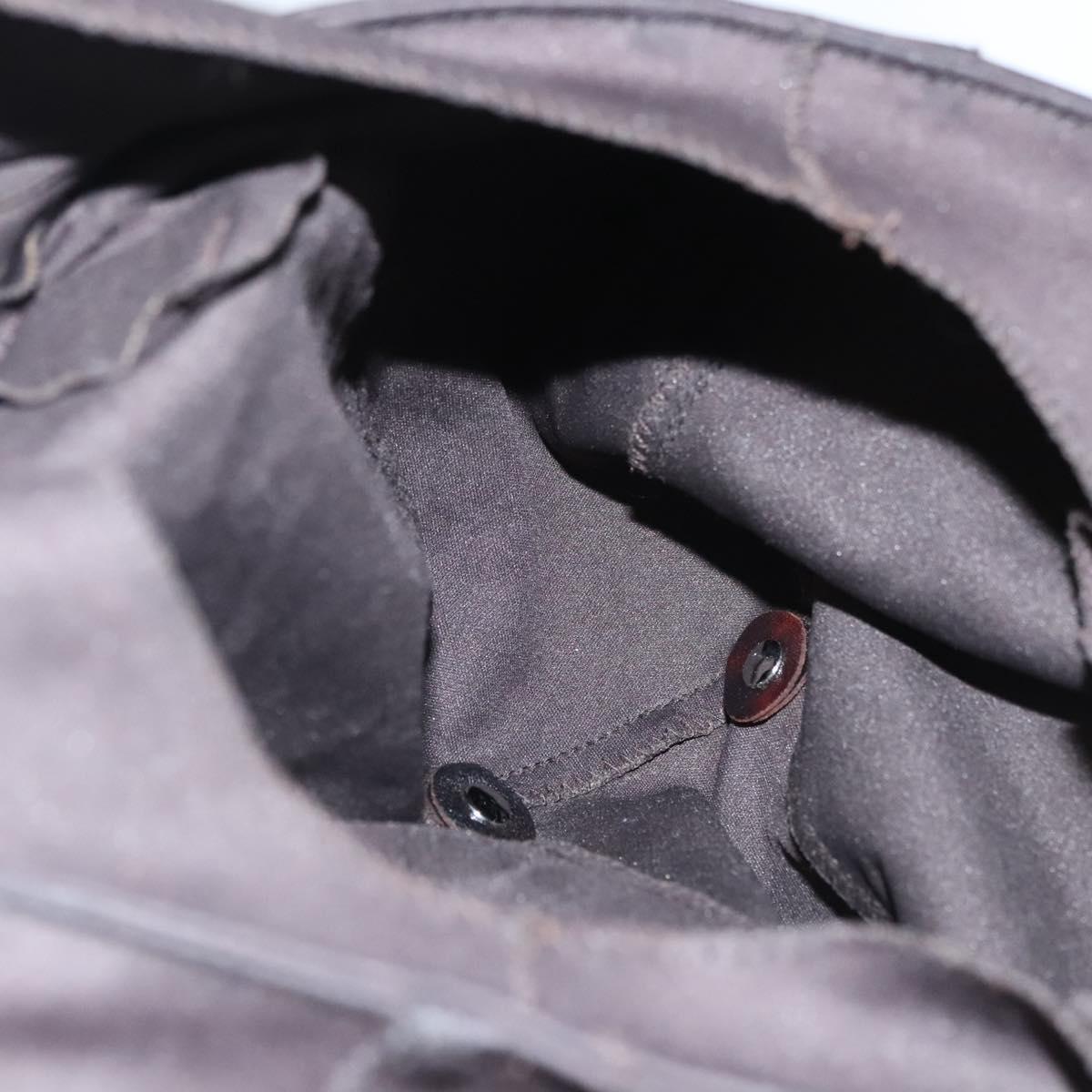 FENDI Hand Bag Nylon Brown Auth hk2402