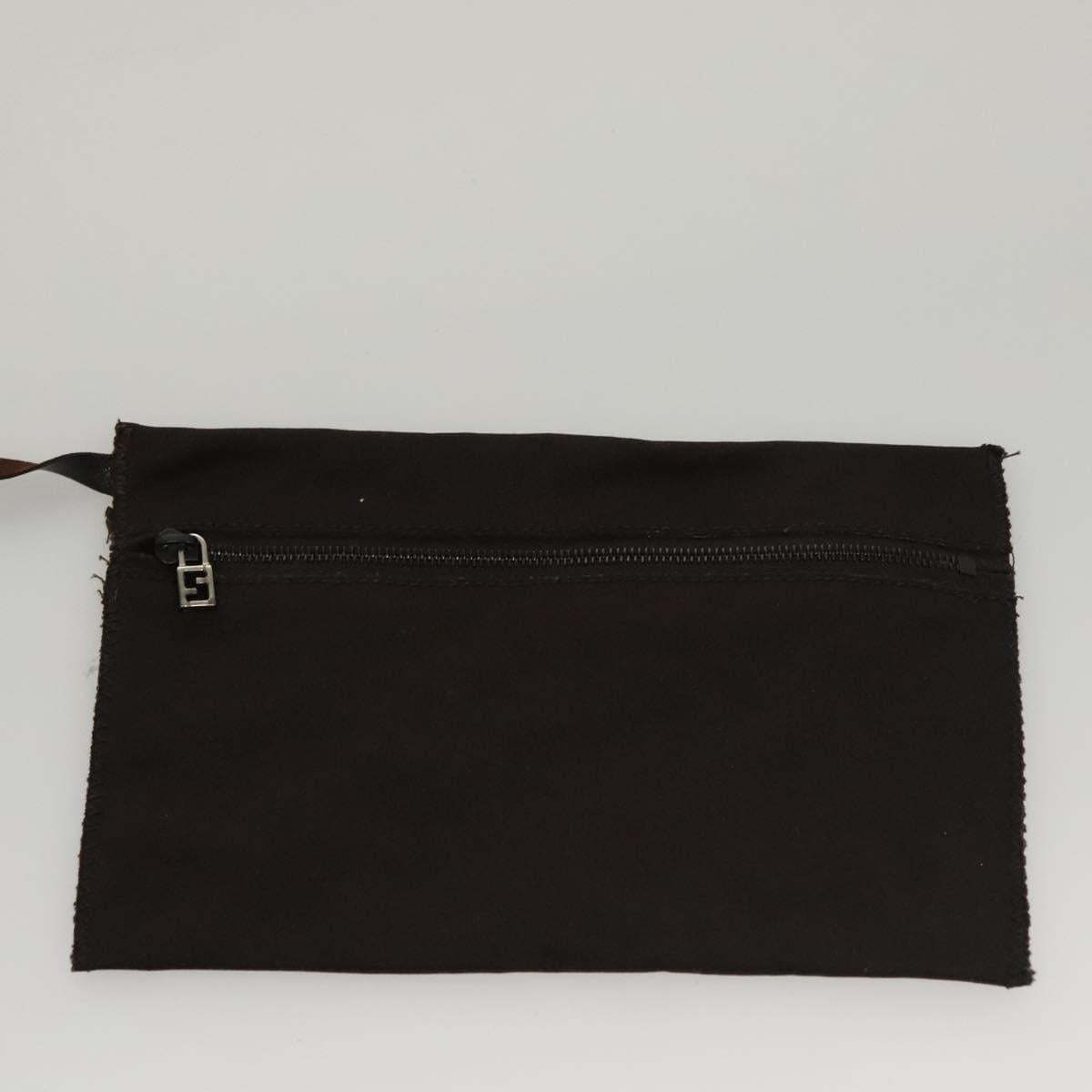 FENDI Hand Bag Nylon Brown Auth hk2402