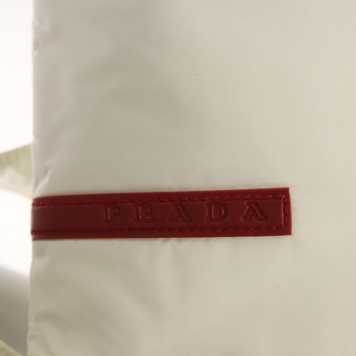 PRADA Sports Backpack Nylon White Auth hk2405