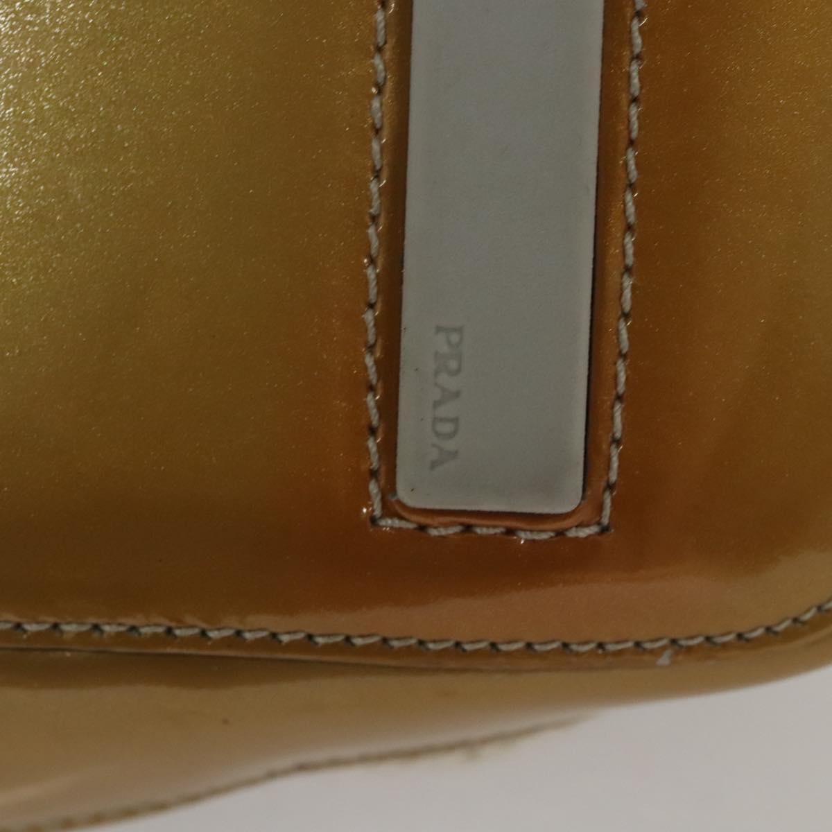 PRADA Shoulder Bag Nylon White Silver Auth hk2408