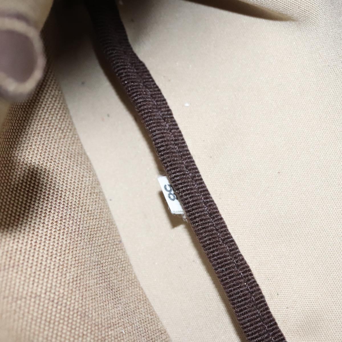 PRADA Shoulder Bag Canvas Beige Auth hk2410