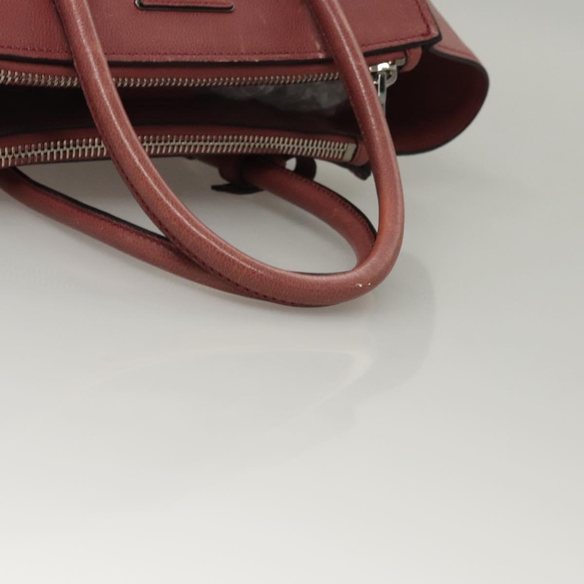 PRADA Hand Bag Leather 2way Pink Auth hk2414