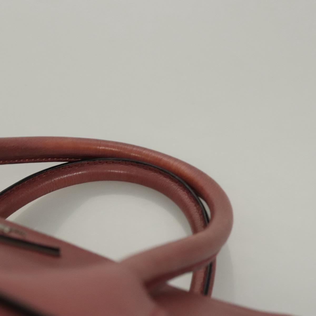 PRADA Hand Bag Leather 2way Pink Auth hk2414
