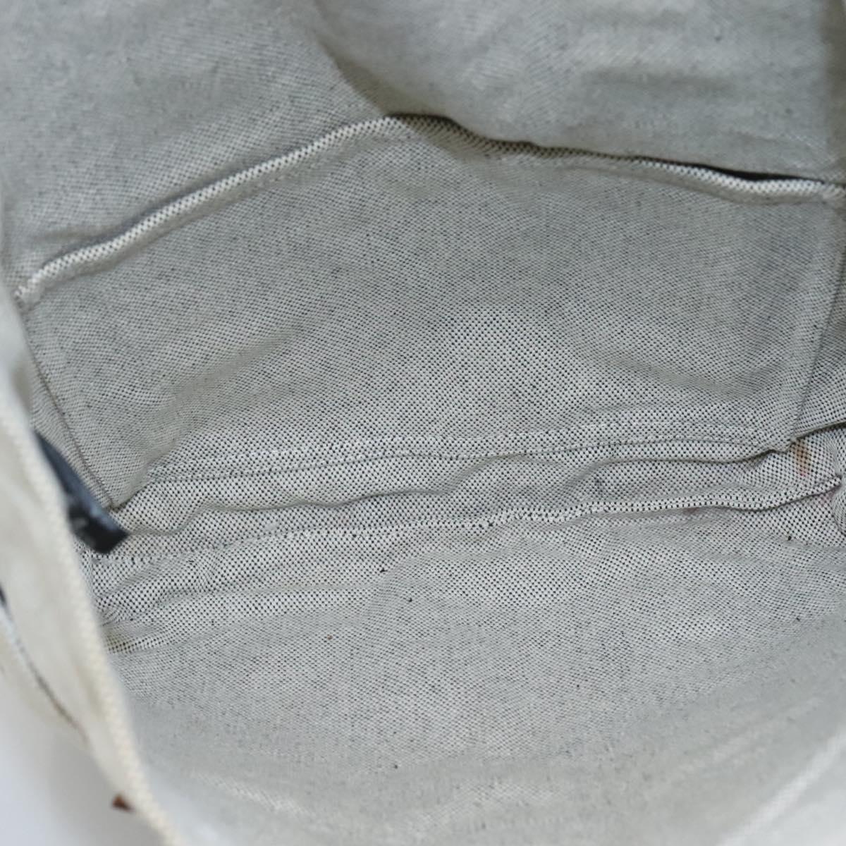 HERMES New Fourre Tout Cabas Tote Bag Canvas Gray Silver Auth hk2416