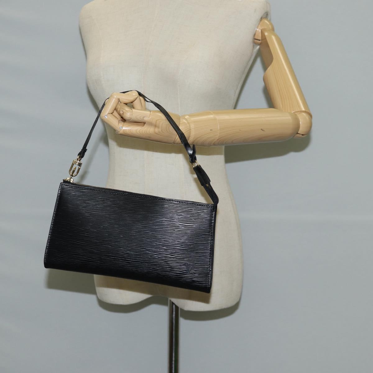 LOUIS VUITTON Epi Pochette Accessoires Pouch Black M52982 LV Auth hk2447