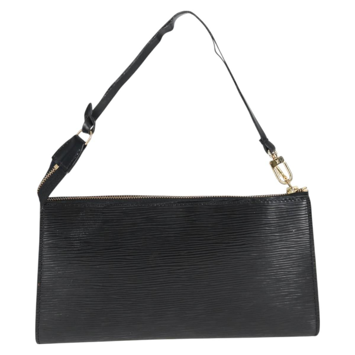 LOUIS VUITTON Epi Pochette Accessoires Pouch Black M52982 LV Auth hk2447