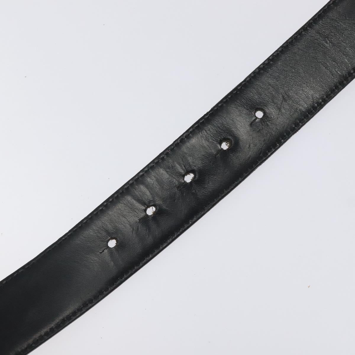 VERSACE Belt Enamel 40.9"" Black Auth hk2466