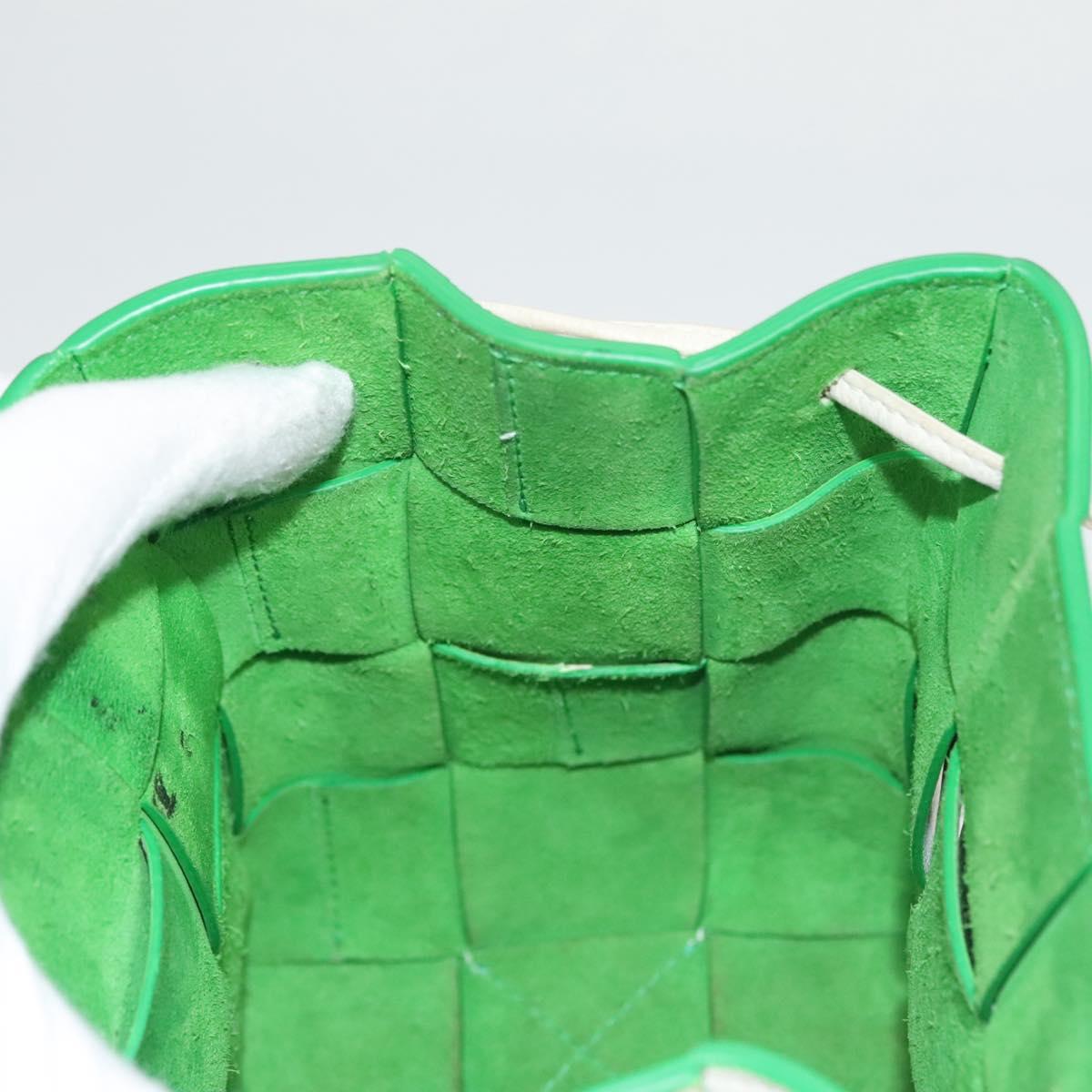 BOTTEGA VENETA MAXI INTRECCIATO Parakeet Small Cassette Bag Leather Auth hk2467