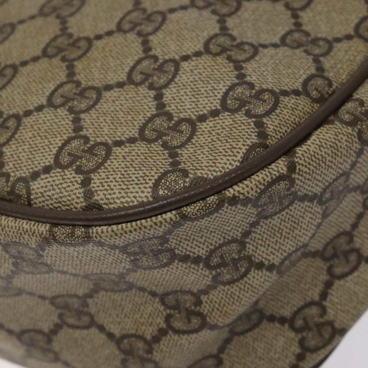 GUCCI GG Supreme Web Sherry Line Bag PVC Beige Gold 89 02 032 Auth hk2475