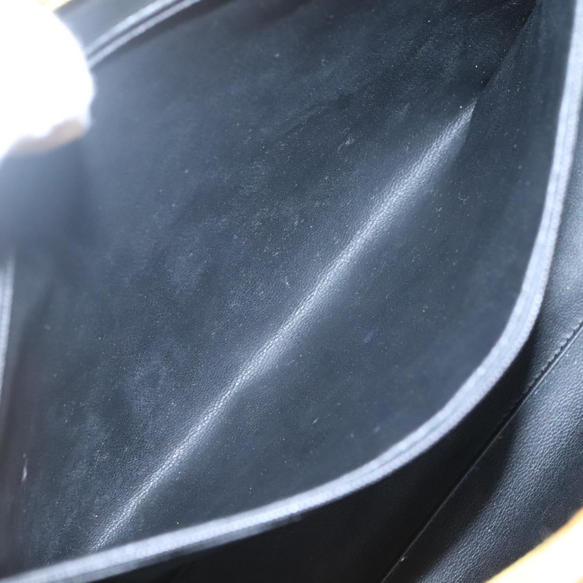 Christian Dior Tote Bag Leather Yellow Gold Auth hk2518