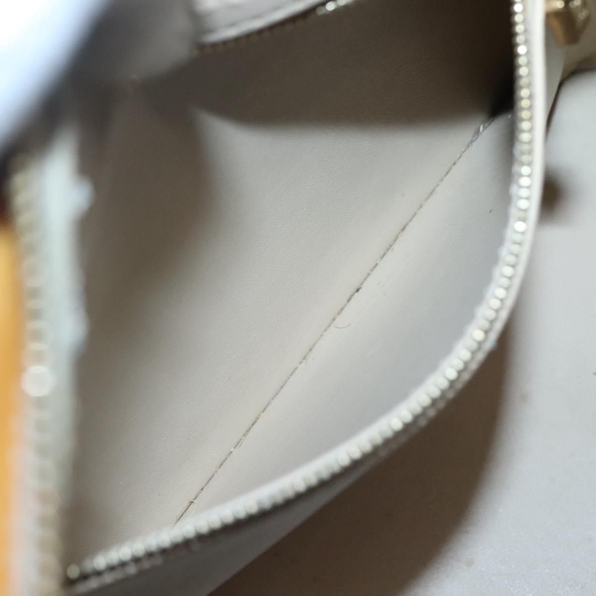 LOUIS VUITTON Monogram Vernis Houston Hand Bag Beige M91004 LV Auth hk2531