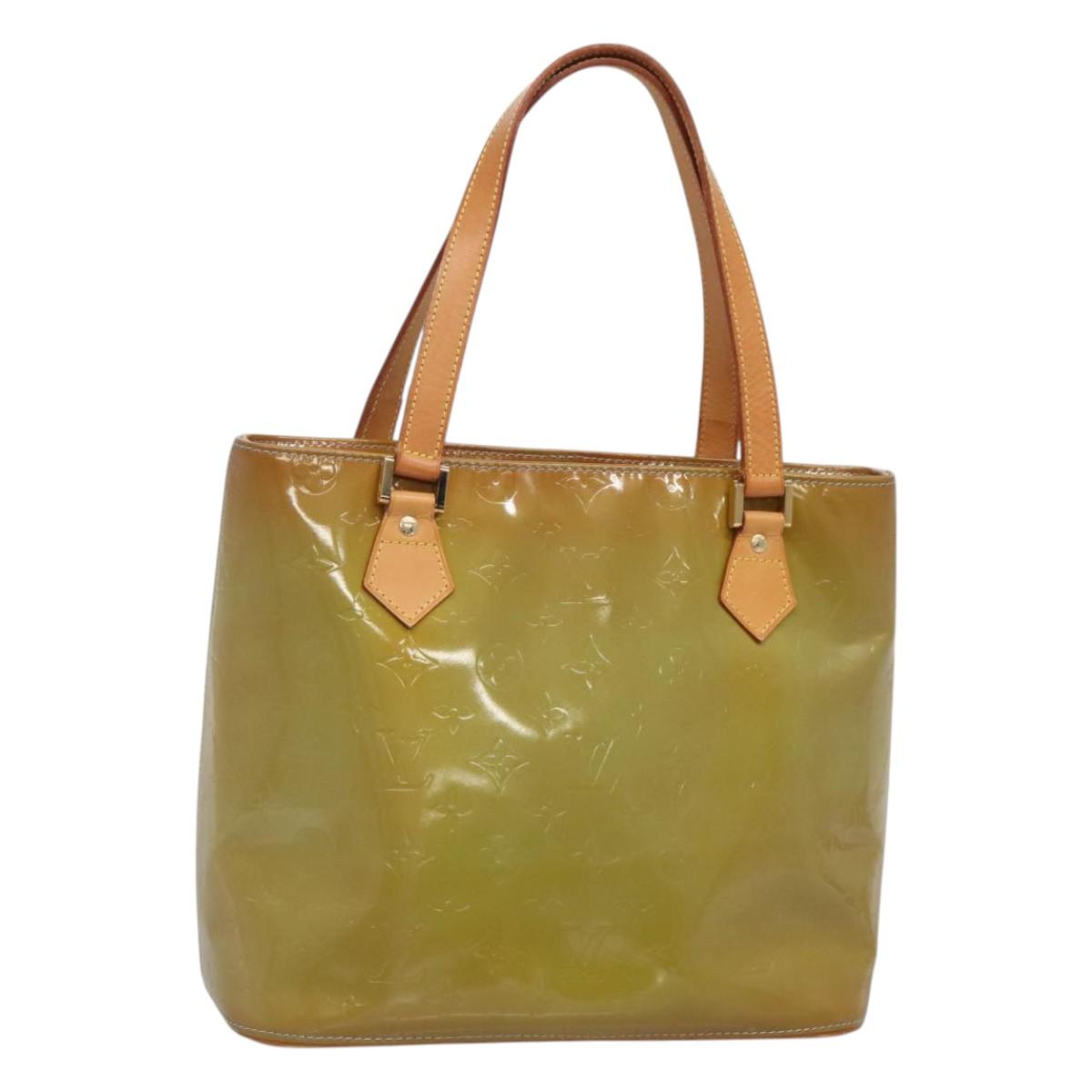 LOUIS VUITTON Monogram Vernis Houston Hand Bag Baby Blue M91005 LV Auth hk2533