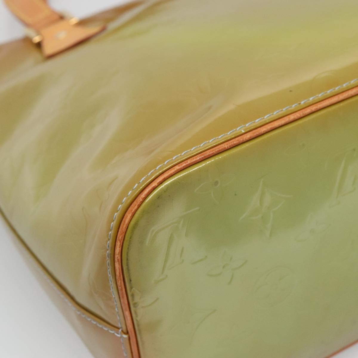 LOUIS VUITTON Monogram Vernis Houston Hand Bag Baby Blue M91005 LV Auth hk2533