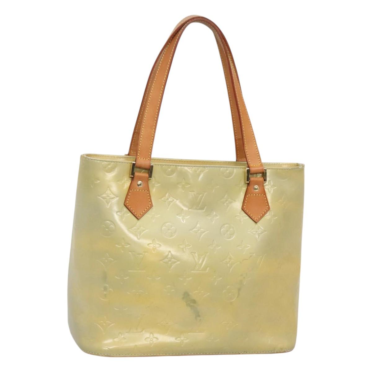 LOUIS VUITTON Monogram Vernis Houston Hand Bag Gris M91053 LV Auth hk2535