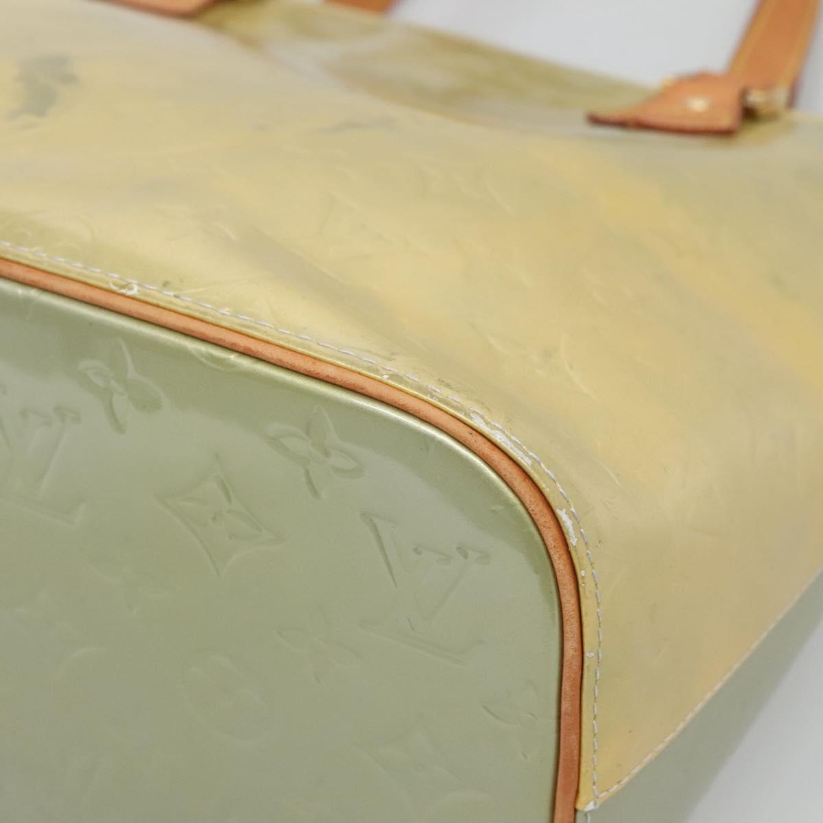 LOUIS VUITTON Monogram Vernis Houston Hand Bag Gris M91053 LV Auth hk2535