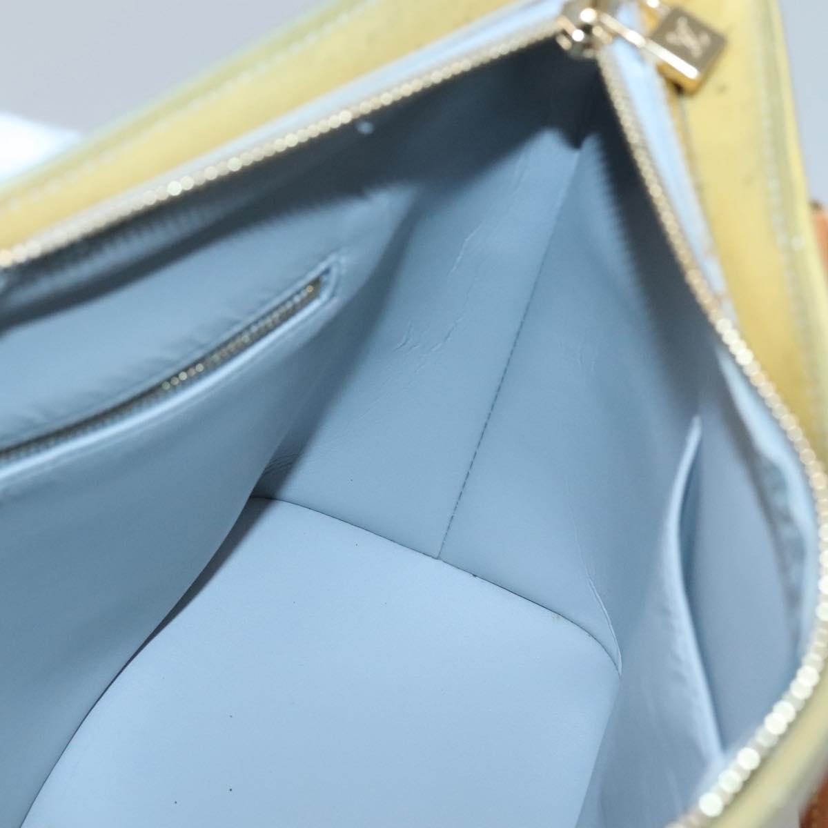 LOUIS VUITTON Monogram Vernis Houston Hand Bag Gris M91053 LV Auth hk2535