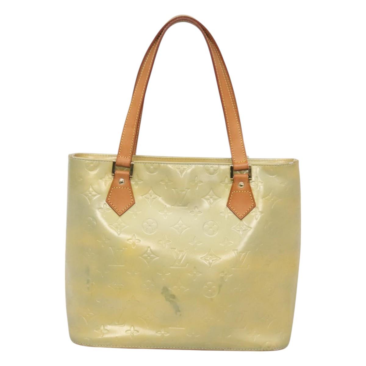 LOUIS VUITTON Monogram Vernis Houston Hand Bag Gris M91053 LV Auth hk2535