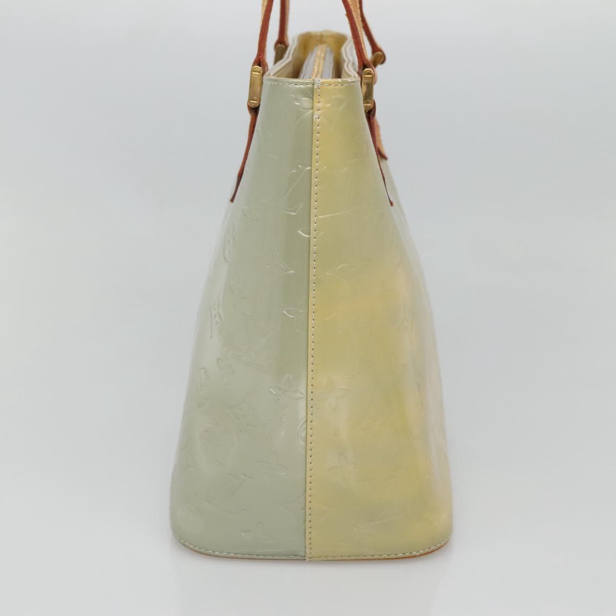 LOUIS VUITTON Monogram Vernis Houston Hand Bag Gris M91053 LV Auth hk2535