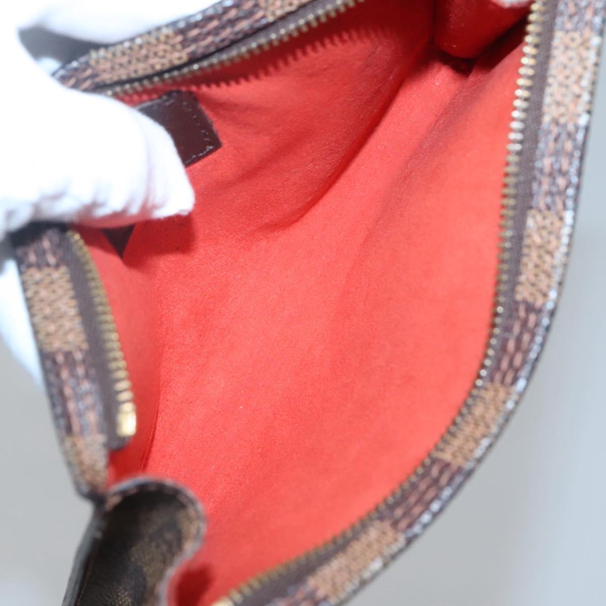 LOUIS VUITTON Damier Ebene Marais Pouch LV Auth hk2541