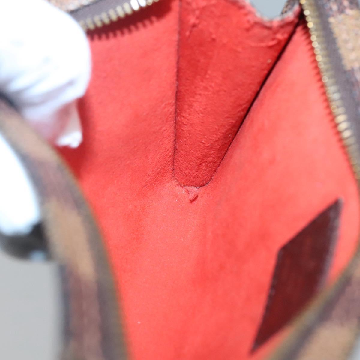 LOUIS VUITTON Damier Ebene Marais Pouch LV Auth hk2541