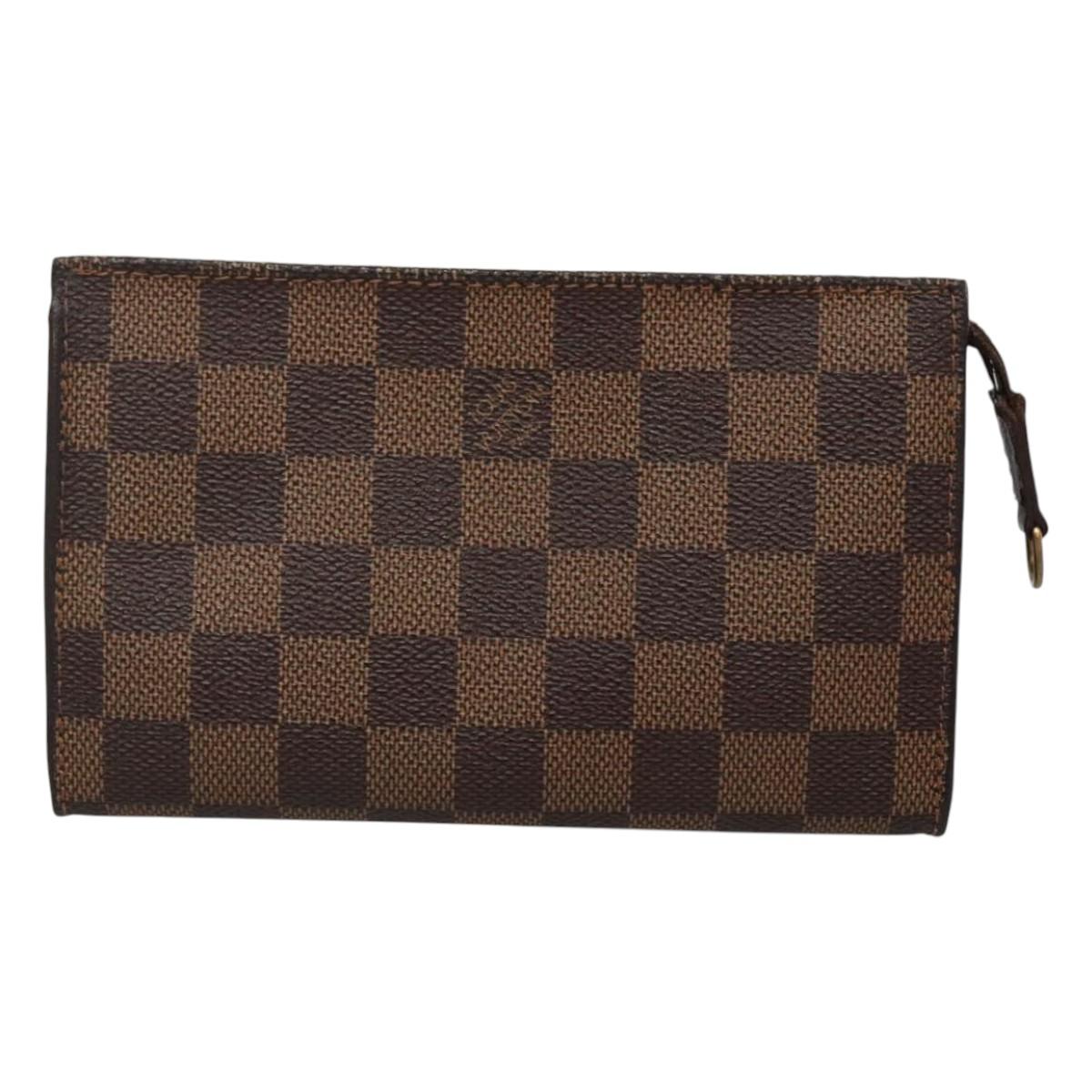 LOUIS VUITTON Damier Ebene Marais Pouch LV Auth hk2541