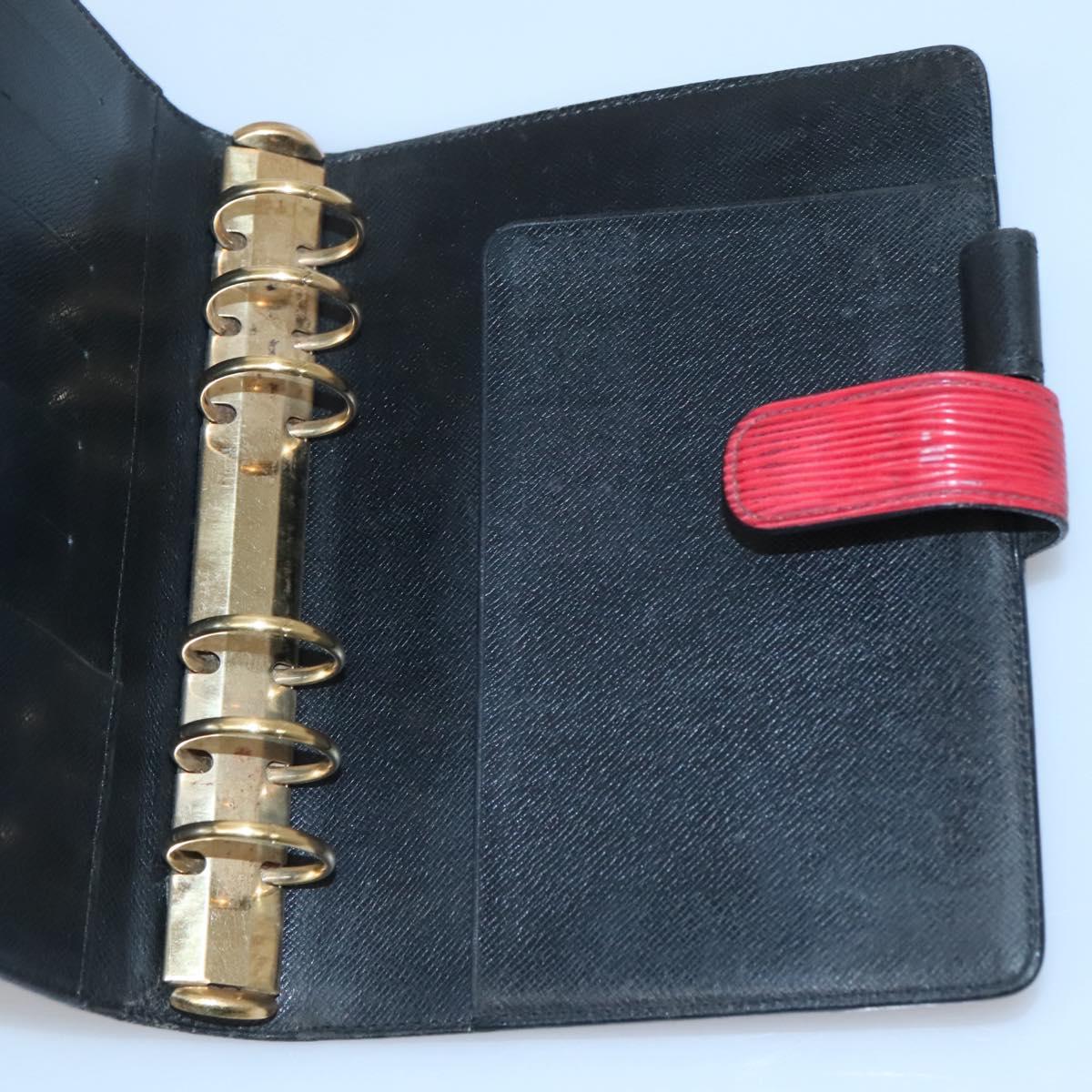 LOUIS VUITTON Epi Agenda MM Day Planner Cover Red R20047 LV Auth hk2551