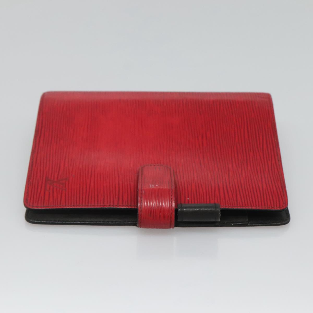 LOUIS VUITTON Epi Agenda MM Day Planner Cover Red R20047 LV Auth hk2551