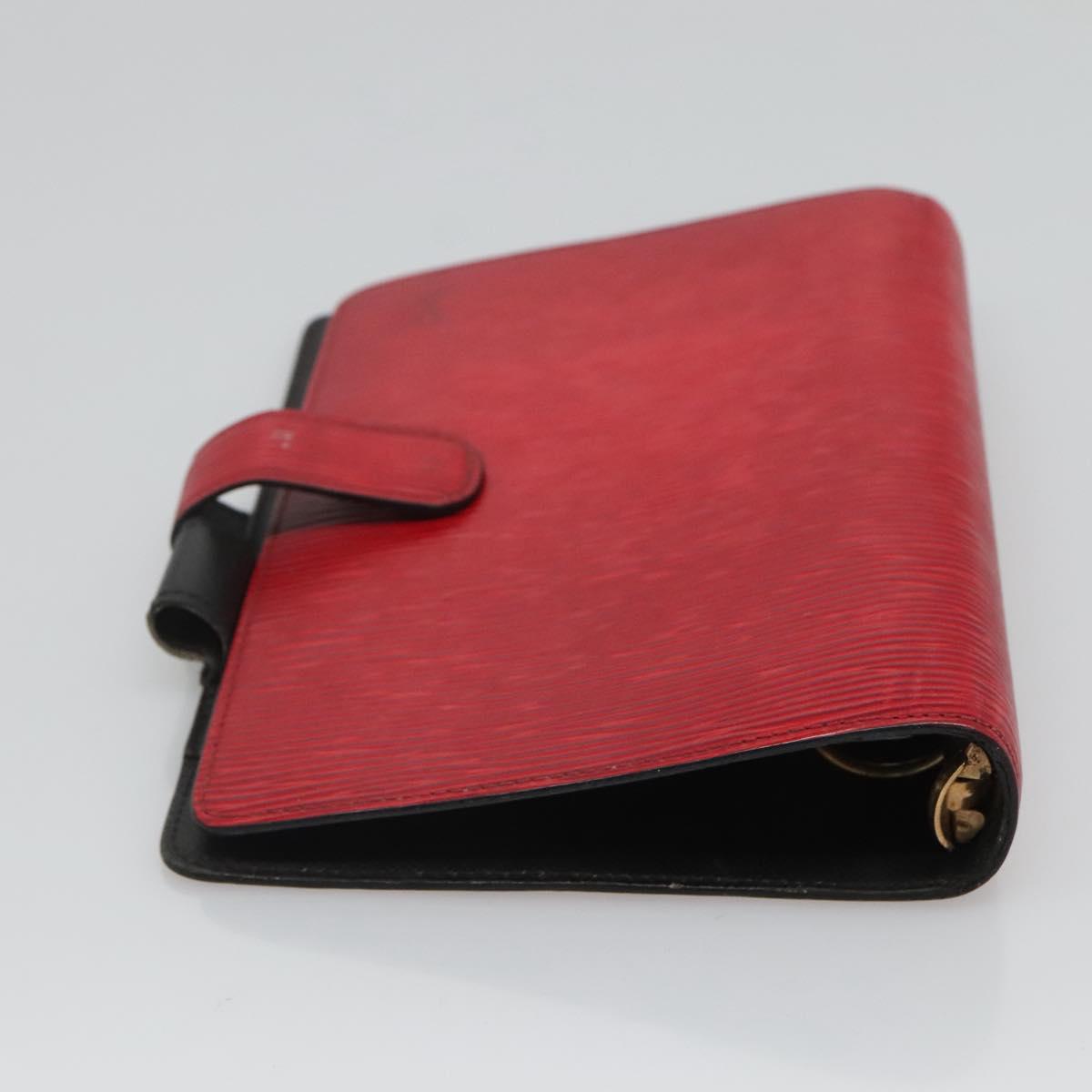 LOUIS VUITTON Epi Agenda MM Day Planner Cover Red R20047 LV Auth hk2551