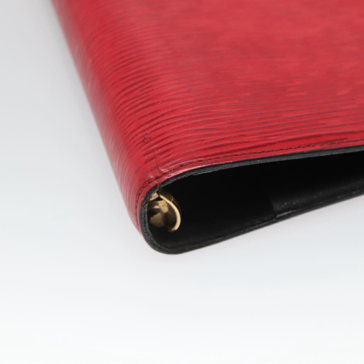 LOUIS VUITTON Epi Agenda MM Day Planner Cover Red R20047 LV Auth hk2551