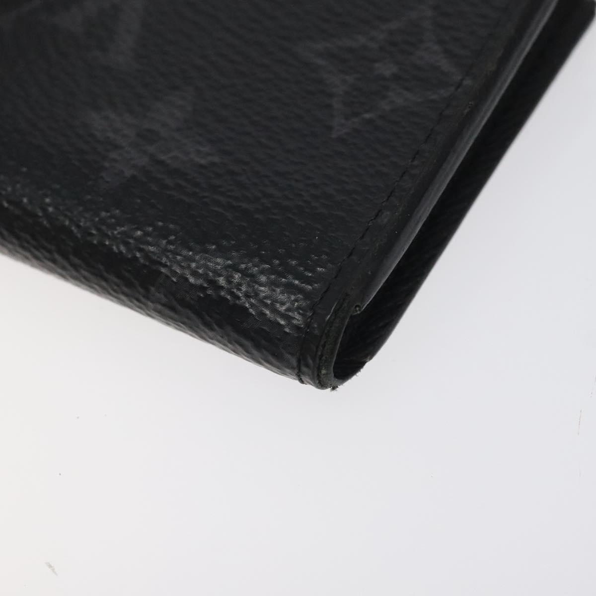 LOUIS VUITTON Monogram Eclipse Porte monnaie Jour Coin Purse M63536 Auth hk2554