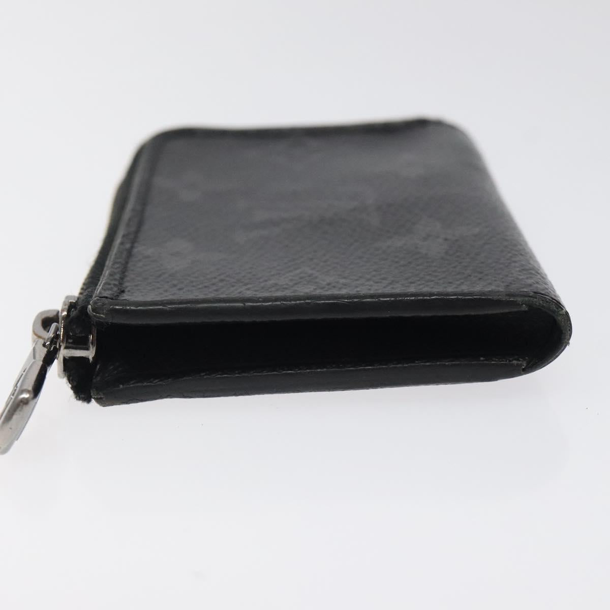 LOUIS VUITTON Monogram Eclipse Porte monnaie Jour Coin Purse M63536 Auth hk2554