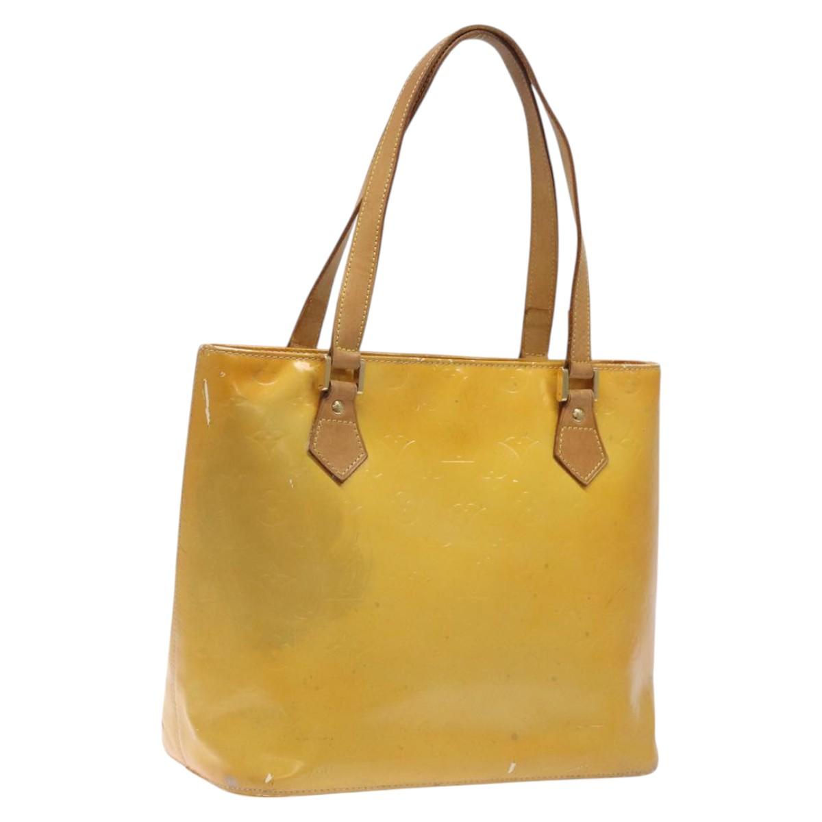 LOUIS VUITTON Monogram Vernis Houston Hand Bag Gris M91053 LV Auth hk2570