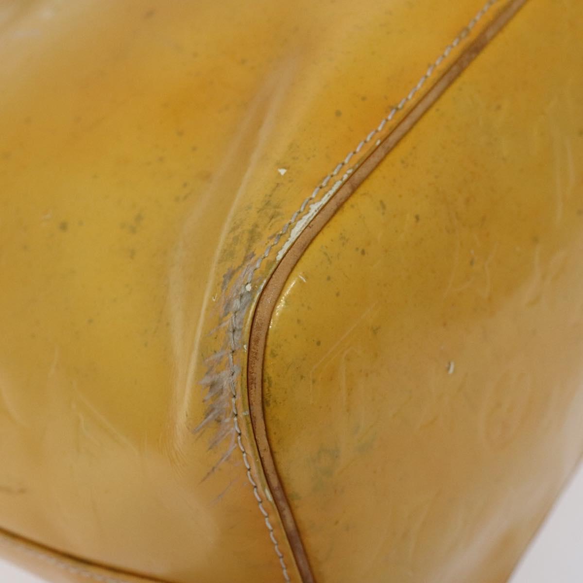 LOUIS VUITTON Monogram Vernis Houston Hand Bag Gris M91053 LV Auth hk2570