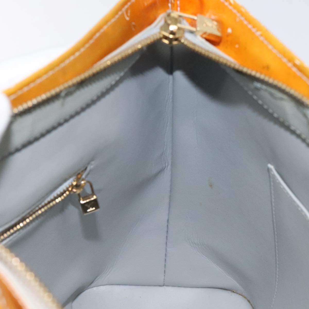 LOUIS VUITTON Monogram Vernis Houston Hand Bag Gris M91053 LV Auth hk2570